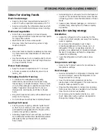 Preview for 23 page of Frigidaire 242046800 Use And Care Manual