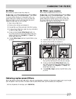 Preview for 27 page of Frigidaire 242046800 Use And Care Manual