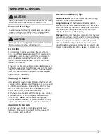 Preview for 7 page of Frigidaire 242062801 Use & Care Manual