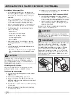 Preview for 14 page of Frigidaire 242063600 Important Safety Instructions Manual