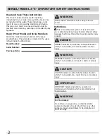 Preview for 2 page of Frigidaire 242101800 Use & Care Manual