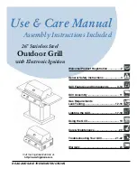 Preview for 1 page of Frigidaire 26" Stainless Steel Outdoor Grill Use & Care Manual