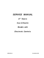 Preview for 1 page of Frigidaire 27" Dryers with electronic controls Service Manual