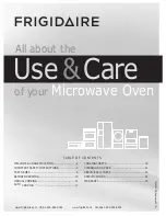 Preview for 1 page of Frigidaire 316495058 Use & Care Manual