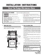 Frigidaire 316495060 Installation Instructions Manual preview