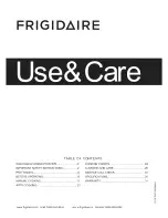 Frigidaire 316495088 Use & Care Manual preview