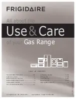 Frigidaire 316901213 Use & Care Manual preview