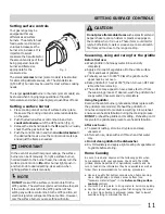 Preview for 11 page of Frigidaire 316901300 Use & Care Manual