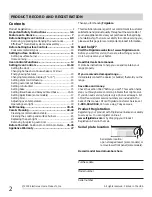 Preview for 2 page of Frigidaire 316901309 Use & Care Manual