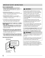 Preview for 6 page of Frigidaire 316901309 Use & Care Manual