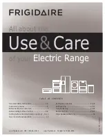 Preview for 1 page of Frigidaire 316902214 Use & Care Manual