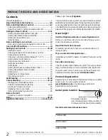 Preview for 2 page of Frigidaire 316902239 Use & Care Manual