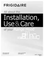 Frigidaire 316902495 Installation, Use & Care предпросмотр