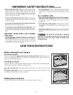 Preview for 4 page of Frigidaire 318200920 Use & Care Manual