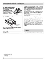 Preview for 2 page of Frigidaire 318201024 Use & Care Manual