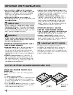 Preview for 4 page of Frigidaire 318201024 Use & Care Manual