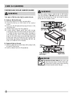 Preview for 8 page of Frigidaire 318201024 Use & Care Manual