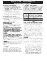 Preview for 2 page of Frigidaire 318201533 Installation Instructions Manual