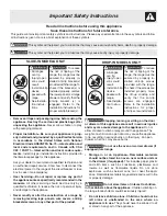 Preview for 3 page of Frigidaire 318203860 Use & Care Manual