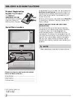 Preview for 2 page of Frigidaire 318205149 Use & Care Manual