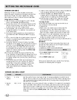 Preview for 12 page of Frigidaire 318205149 Use & Care Manual