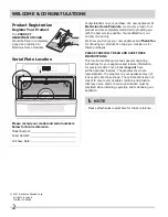 Preview for 2 page of Frigidaire 318205302 Use & Care Manual