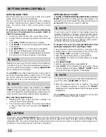 Preview for 16 page of Frigidaire 318205302 Use & Care Manual