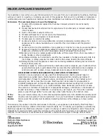 Предварительный просмотр 28 страницы Frigidaire 318205303 Important Safety Instructions Manual