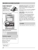 Предварительный просмотр 2 страницы Frigidaire 318205307 Use & Care Manual