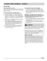 Preview for 15 page of Frigidaire 318205317 Use & Care Manual