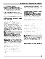 Preview for 5 page of Frigidaire 318205804 Use & Care Manual