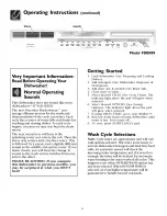 Preview for 6 page of Frigidaire 900 Series Use & Care Manual