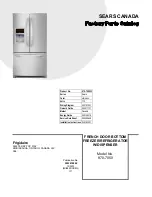 Preview for 1 page of Frigidaire 970-7050 Parts Catalog