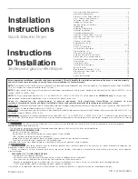 Preview for 1 page of Frigidaire AEQ6000CES0 Installation Instructions Manual