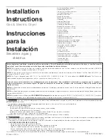 Frigidaire AEQ6000E Installation Instructions Manual preview