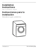 Frigidaire AEQ6700FE - AffinityTM 5.8 Cu. Ft. Dryera Installation Instructions Manual preview