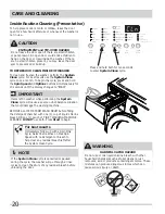 Preview for 20 page of Frigidaire Affinity FAFW3801L Use & Care Manual