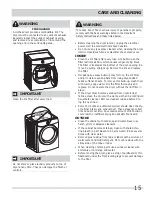 Preview for 15 page of Frigidaire Affinity FAQE7001L Use And Care Manual