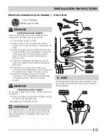 Предварительный просмотр 15 страницы Frigidaire Affinity FAQE7001LB Installation Manual