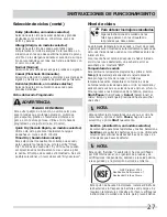 Preview for 9 page of Frigidaire Affinity FAQE7001LB (Spanish) Owner'S Manual