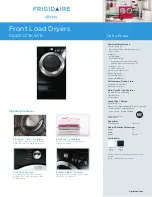 Frigidaire Affinity FAQG7073K W Specifications preview