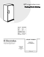 Предварительный просмотр 1 страницы Frigidaire AFFU2066DW Factory Parts Catalog