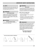 Preview for 3 page of Frigidaire BAFW3577KW1 Installation Manual