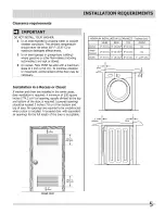 Preview for 5 page of Frigidaire BAFW3577KW1 Installation Manual