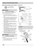 Preview for 16 page of Frigidaire BAQG7073KW0 Installation Manual