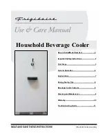 Предварительный просмотр 1 страницы Frigidaire beverage cooler Use & Care Manual