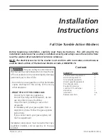 Preview for 1 page of Frigidaire BLTF2940ES3 Installation Instructions Manual