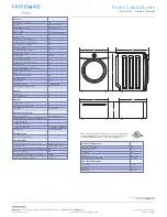 Preview for 2 page of Frigidaire CAQE7001LW Specfications