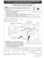 Preview for 1 page of Frigidaire CFCS367GC1 Installation Instructions Manual