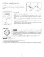 Предварительный просмотр 6 страницы Frigidaire CFEF210CS6 Control Use & Care Manual